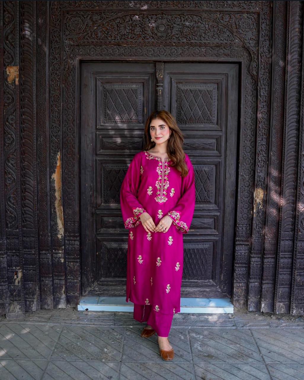 KINZAY Fancy Embroidered Stitched 2 Piece