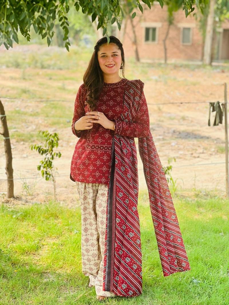 KINZAY 3 PCs with Farshi shalwar