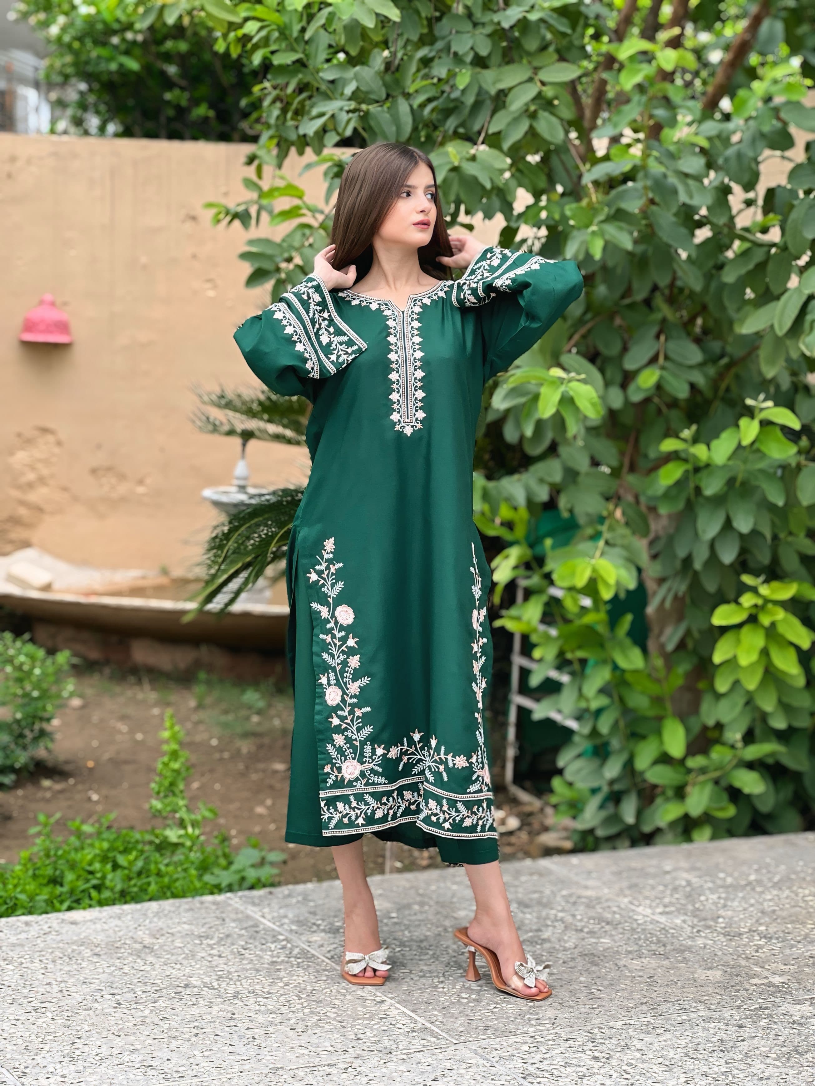 KINZAY 14 august Embroidery long length 2 pc