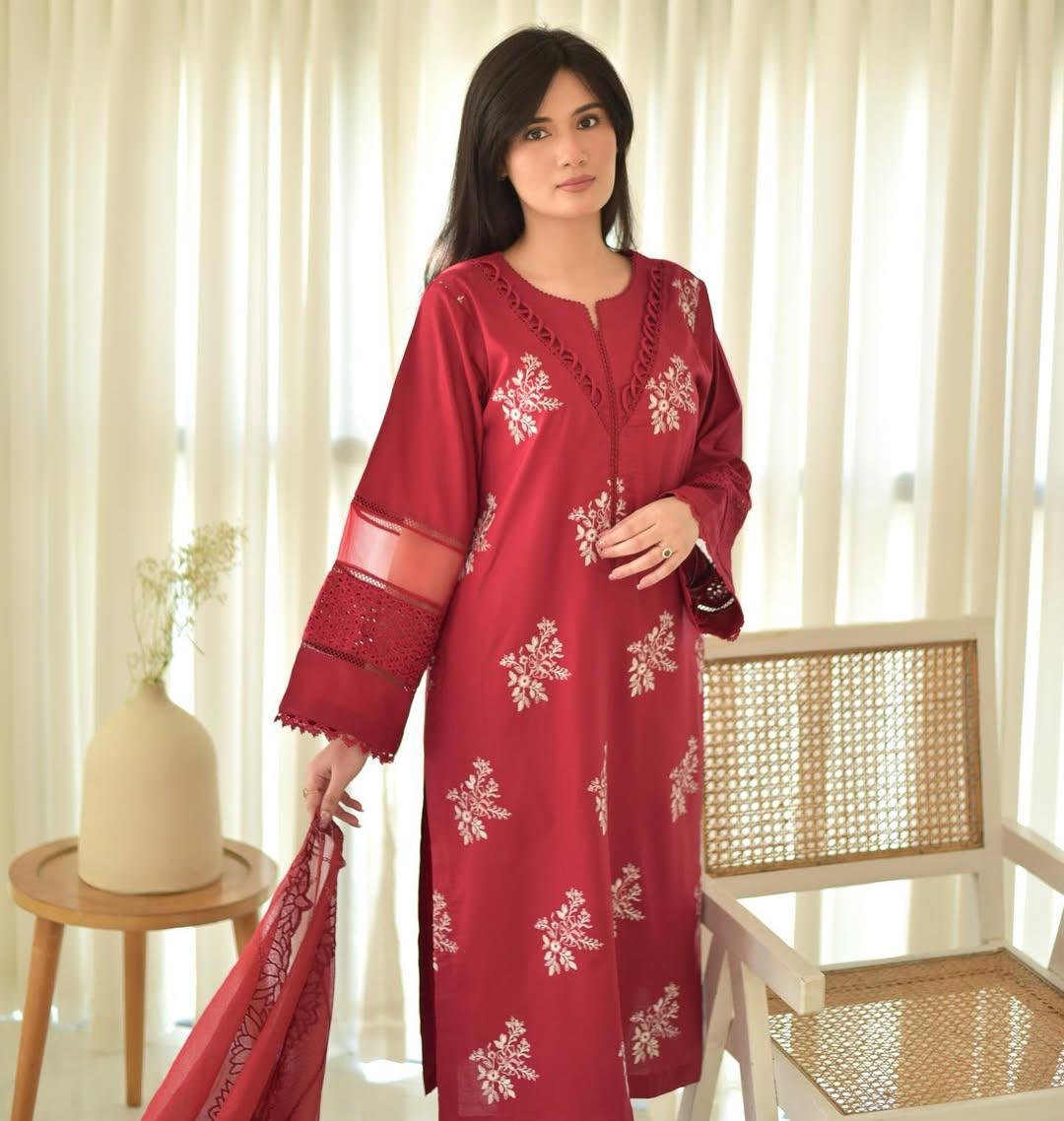Kinzay Emb Lawn 3pc