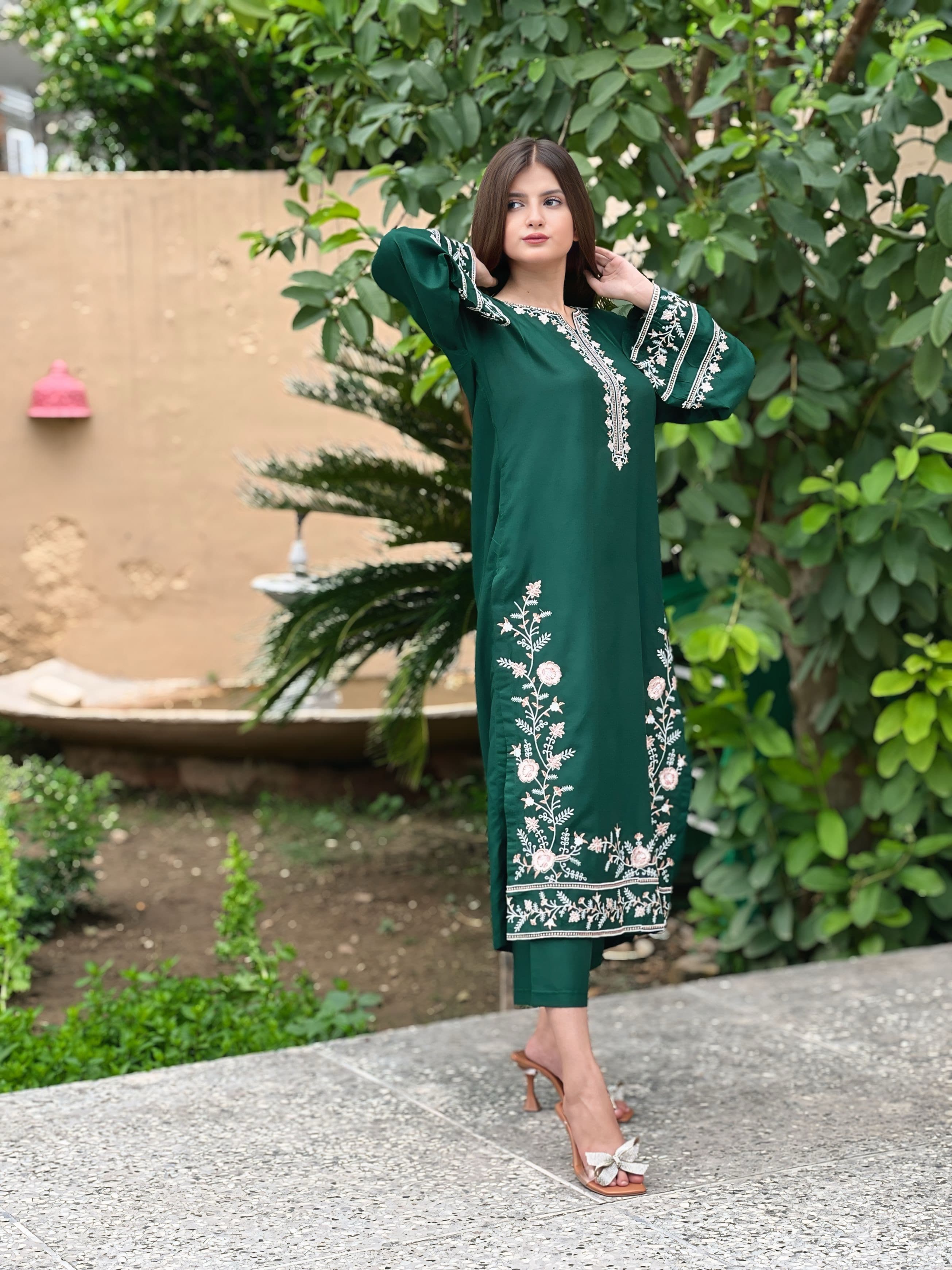 KINZAY 14 august Embroidery long length 2 pc