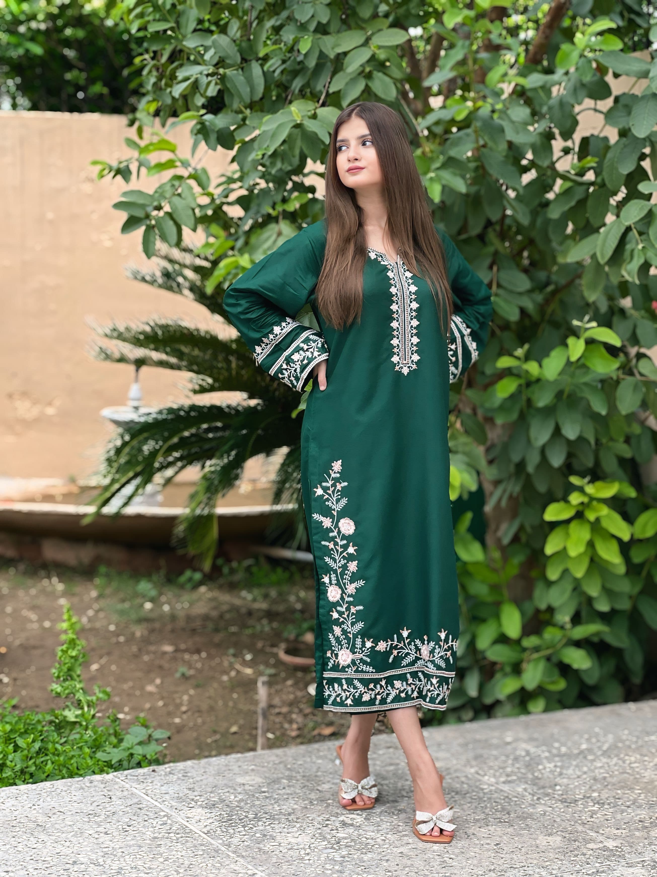 KINZAY 14 august Embroidery long length 2 pc